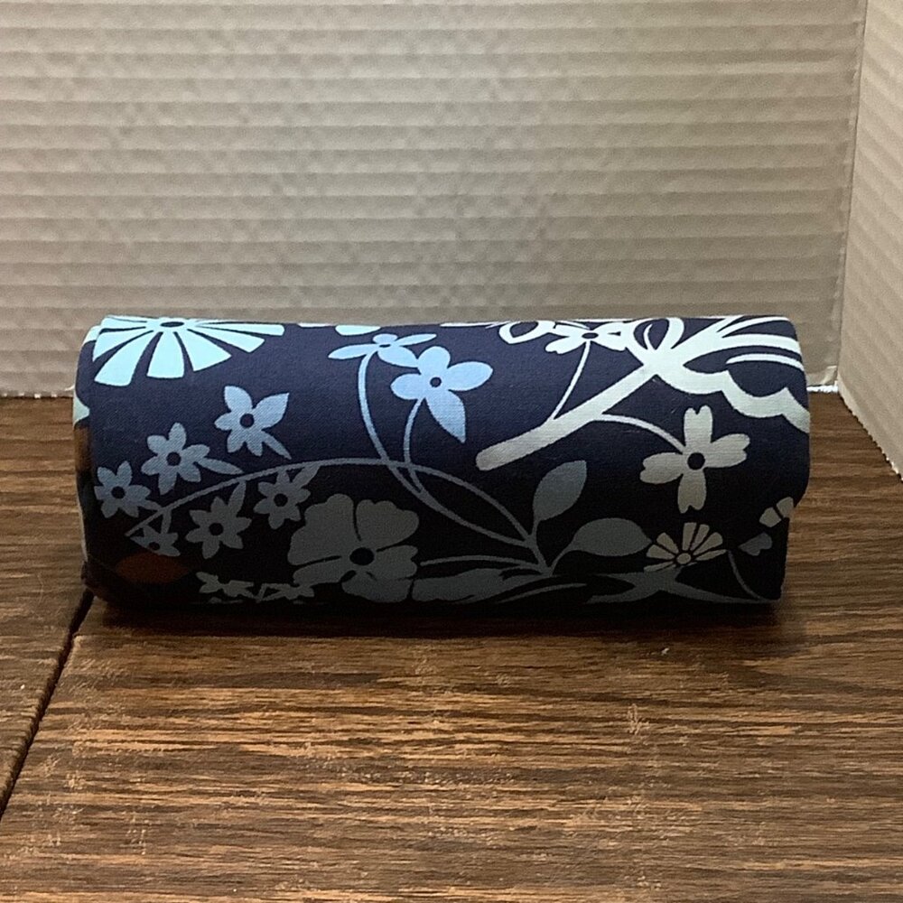 Vera Bradley Java Floral Eyeglasses Glasses Case Blue Daisy Flower Boho
